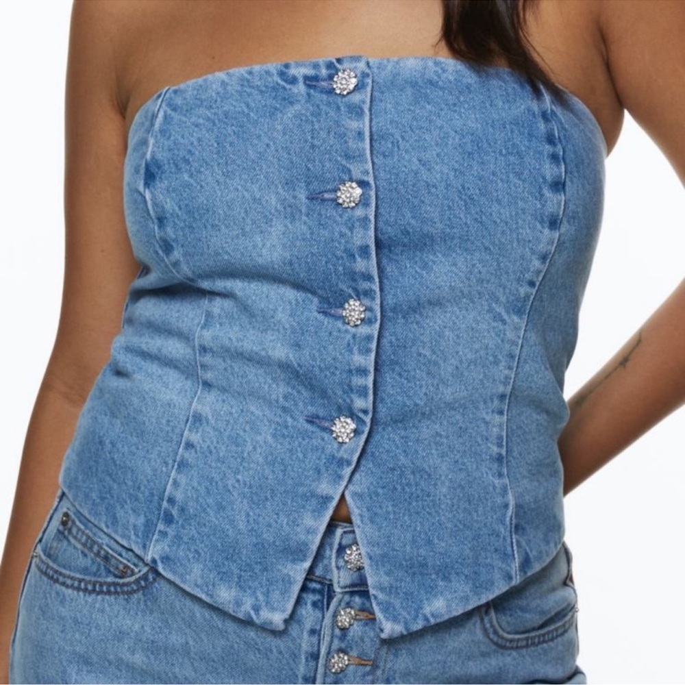 Denim Corset Top